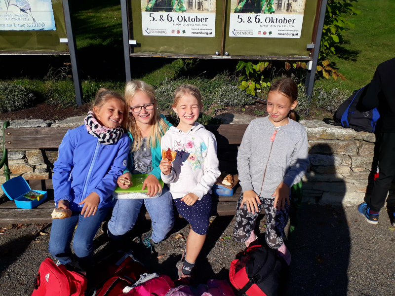 1.Projekttag der 4. Klassen - Besuch auf der Rosenburg